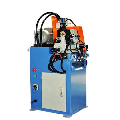 Single head tube deburring and chamfering machine with pneumatic control